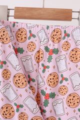Pink milk cookie holly bamboo pajama set