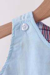 Blue plaid deer reversible jonjon