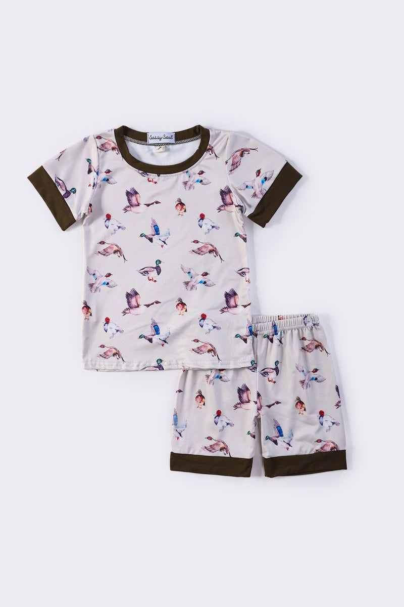 Duck print boy set