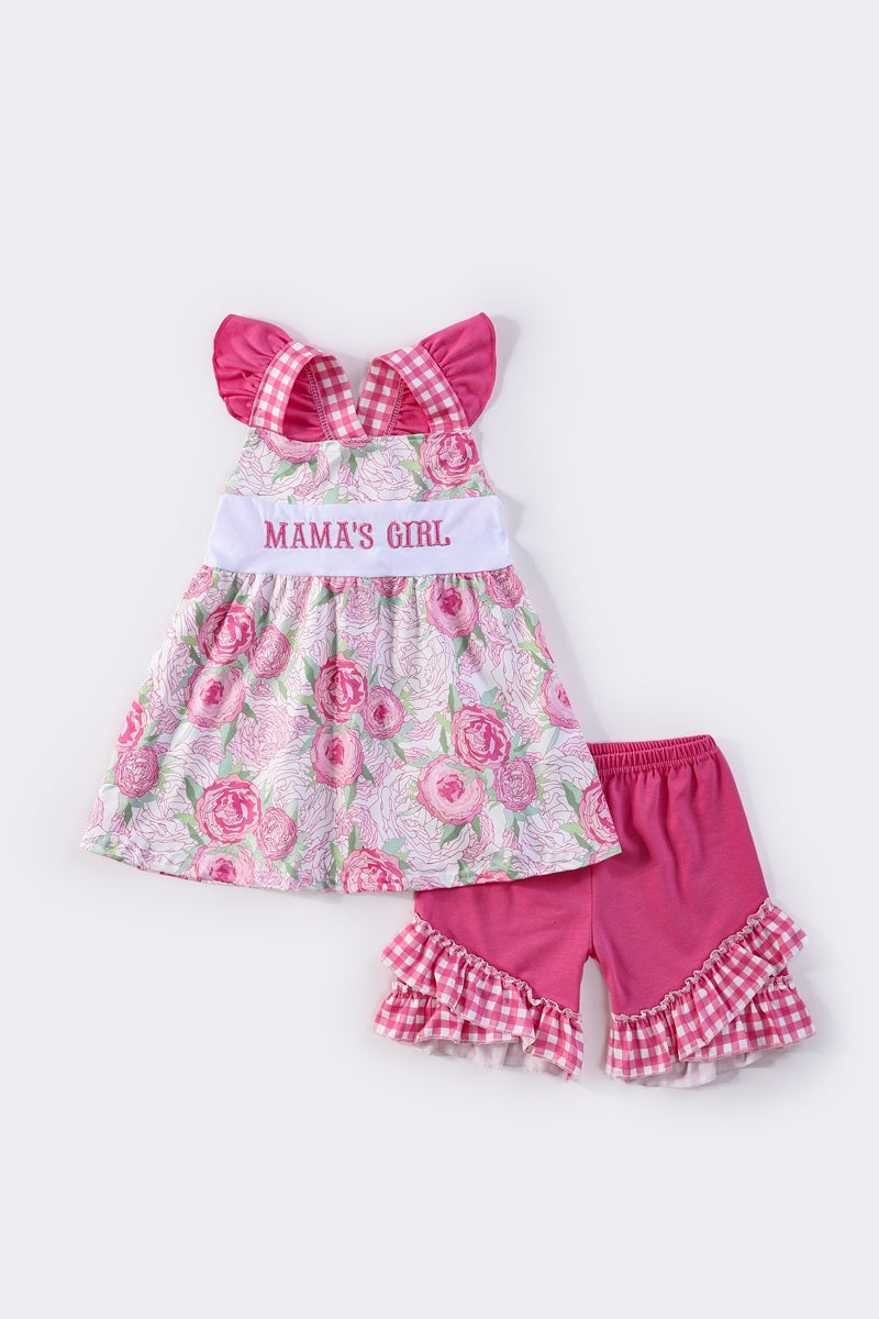 Pink floral MAMA'S GIRL set