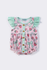 Pink strawberry print girl bubble