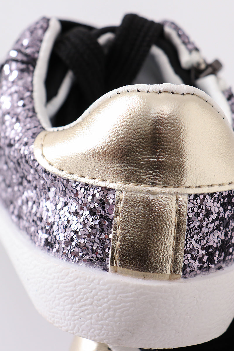 Dark star glitter sneaker (toddler to big kids)