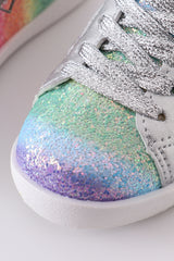 Rainbow star glitter sneaker (toddler to big kids)