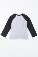 Grey "little monster" boy top