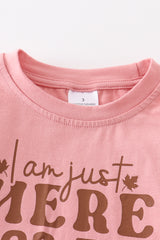 Pink thanksgiving girl top