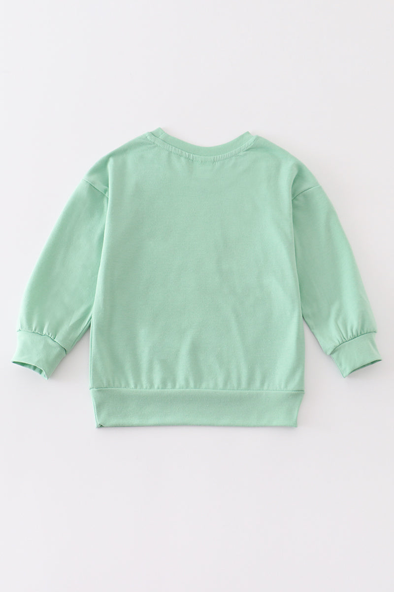 Green pumpkin girl top