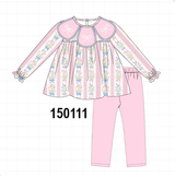Pink Pearl Bow Floral Set