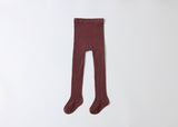 Mulberry ribbed knit tights