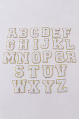 White letters "A-Z" stickers